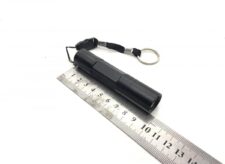 Lanternă LED Portabilă cu Agățătoare și Lanț Cheie, Neagră, 10 cm
