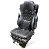 Scaun Șofer Mercedes din Piele Neagră cu Model Romboidal