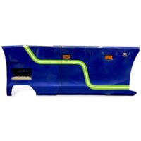 Spoiler lateral stânga Scania - Albastru cu dungă verde și accesorii portocalii