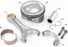 Set Piese Motor Perkins 4108 cu 4 Pistoane