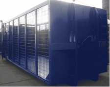 Container pentru deșeuri ușoare, tip Abroll, cu laterale din plasă metalică